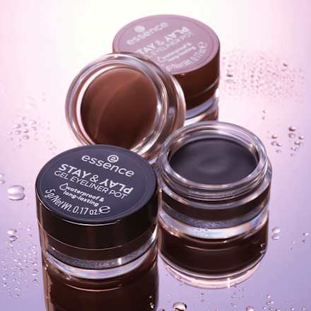 Gel Eyeliner Stay & Play 02 Brown, 5 g essence