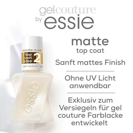 Top Coat Gel by essie 01 Matte Top Coat, 13,5 ml