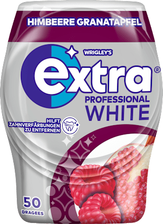 Kaugummi, Extra Professional White, Himbeere Granatapfel, zuckerfrei, 50 St
