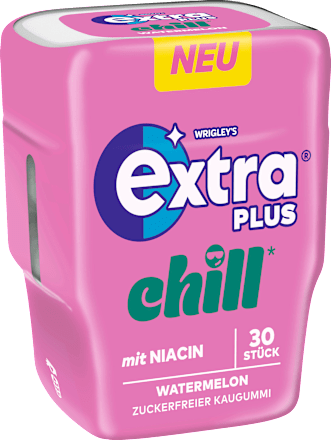 Kaugummi, PLUS Chill, Watermelon, zuckerfrei, 30 St