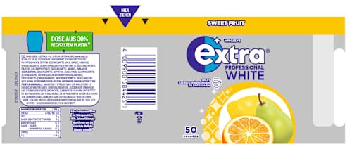 Kaugummi, Professional White, Sweet Fruit, 50 St