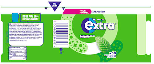 Kaugummi, Spearmint, zuckerfrei, 50 St