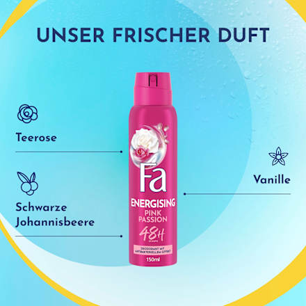 Deospray Energising Pink Passion, 150 ml