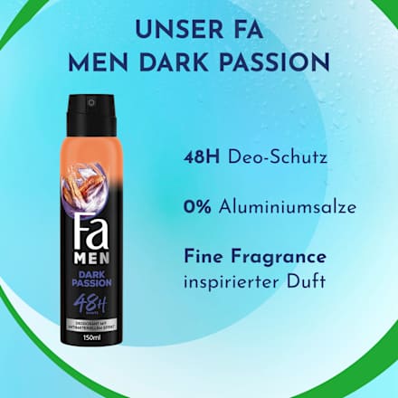 Deospray Men Dark Passion, 150 ml