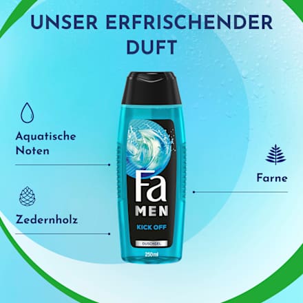 Duschgel Men Kick Off 3in1, 250 ml