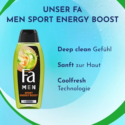 Duschgel Men Sport Energy Boost 3in1, 400 ml