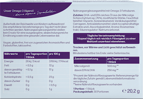 femcaps Omega 3 Kapseln 30 St, 20,2 g fembites