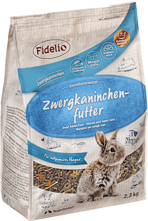 Nagerfutter für Zwergkaninchen, 2,3 kg
