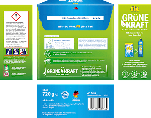 Vaatwastabletten Green Kraft Classic, 40 stuks