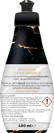 Afwasmiddel ceder & sandelhout, 400 ml