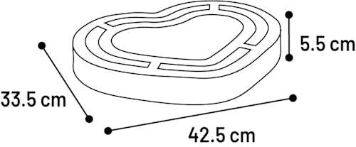 Kattenspeelgoed hart met bal & kattenkruid, 1 stuk