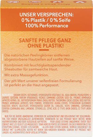 Festes Körperpeeling Aprikosenkernen & Sheabutter, 80 g Foamie