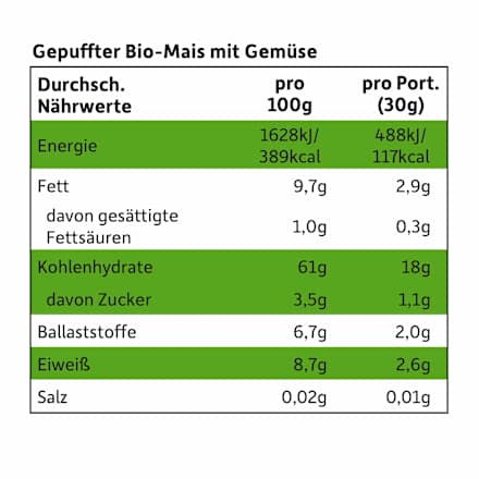 Kindersnack Knusper-Sticks bunter Gemüse-Mix ab 1 Jahr, 30 g