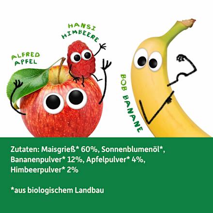 Kindersnack Mini Knusper-Schmetterlinge Banane, Apfel & Himbeere ab 1 Jahr (3x15 g), 45 g