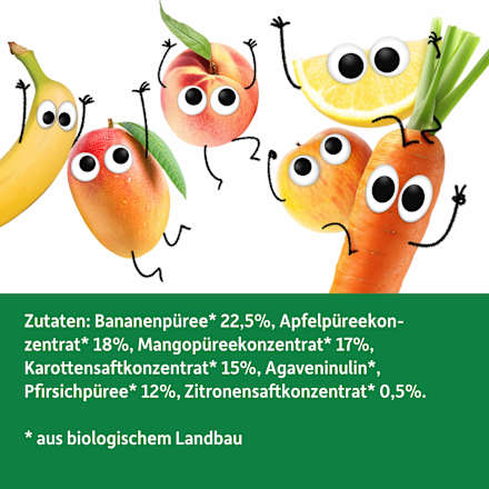 Kindersnack Smoothie-Chips Multifrucht mit Karotte ab 3 Jahren, 16 g