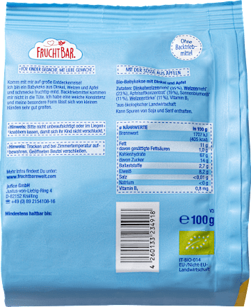 Babykekse Dinkel-Apfel, ab dem 8. Monat, 100 g