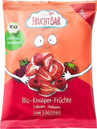 Kindersnack Knusper-Früchte Erdbeere & Himbeere, ab 3 Jahren, 12 g