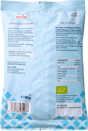Kindersnack Mini-Laugenstangen mit Butter, ab 3 Jahren, 90 g
