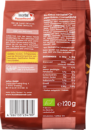 Kinderkekse Dattel, Cashew & Kakao, ab 3 Jahren, 120 g
