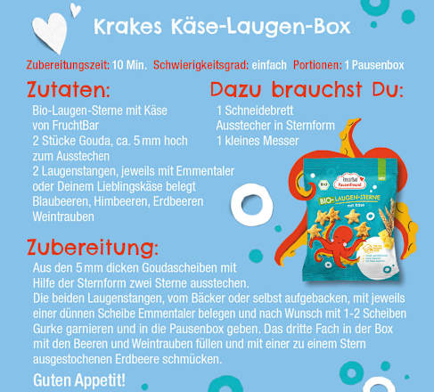 Kindersnack Laugen-Sterne mit Käse, ab 3 Jahren, 70 g