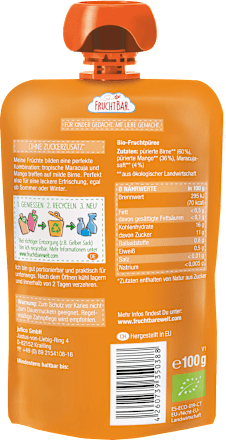Quetschie Mango, Birne & Maracuja ab 6 Monaten, 100 g
