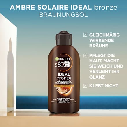 Bräunungsöl ideal bronze mit Kokosöl, 200 ml
