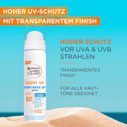 Zonnespray voor over make-up super UV, SPF 50+, 75 ml