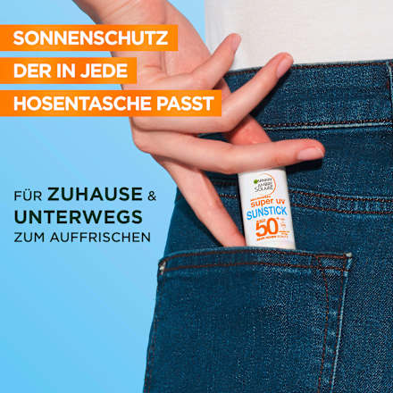 Sonnenstick Gesicht & Lippenpflege super UV mit Sheabutter, LSF 50, 9 ml Garnier Ambre Solaire