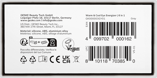 Warm & Cool Eye Energizer 6 in 1 Grijs, 1 st