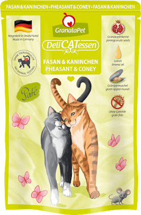 Nat kattenvoer met fazant & konijn, 85 g