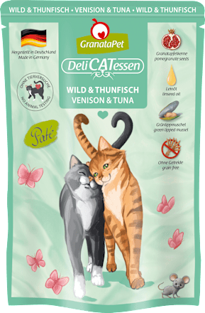 Nassfutter Katze mit Wild & Thunfisch, 85 g