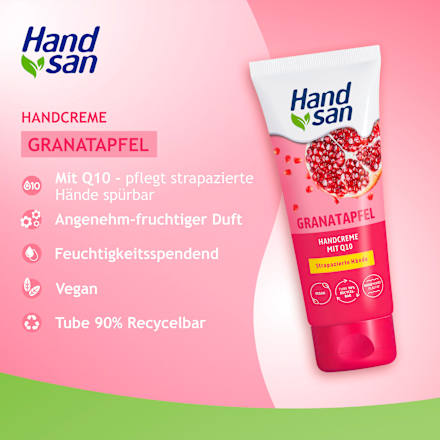Granaatappel handcrème met Q10, gestreste handen, 90 ml