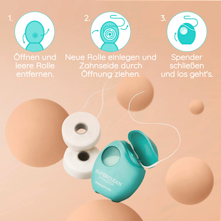 Zahnseide Clean gewachst Nachfüller (2x40 m), 80 m