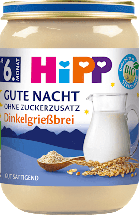Abendbrei Gute Nacht Dinkelgrieß ab dem 6. Monat, 190 g