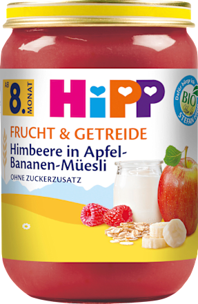 Frucht & Getreide Himbeere in Apfel-Bananen Müsli ab dem 8.Monat, 190 g