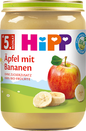 Früchte Äpfel mit Bananen, ab dem 5. Monat, 190 g