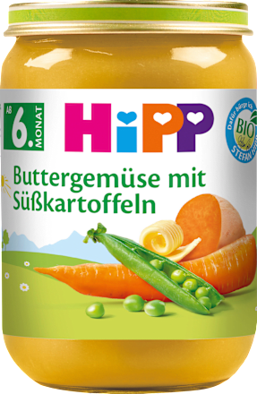 Gemüse Buttergemüse mit Süßkartoffeln ab dem 6. Monat, 190 g
