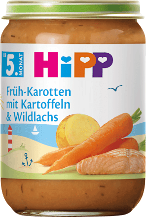 Menü Früh-Karotten mit Kartoffeln & Wildlachs ab dem 5. Monat, 190 g