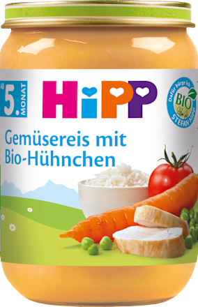 Menü Gemüsereis mit Hühnchen ab dem 5.Monat, 190 g