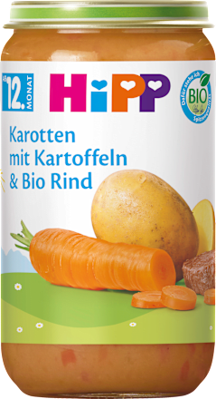 Menü Karotten mit Kartoffeln & Rind ab dem 12. Monat, 250 g