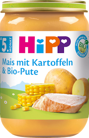 Menü Mais mit Kartoffelpüree & Pute ab dem 5.Monat, 190 g