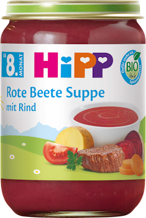 Menü Rote Beete Suppe mit Rind ab dem 8. Monat, 190 g
