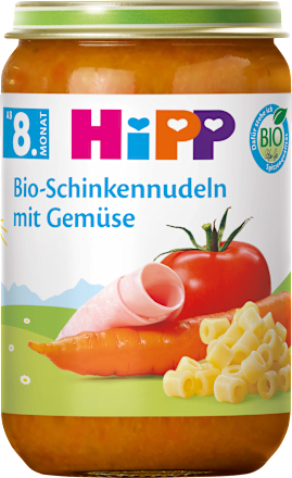 Menü Schinkennudeln mit Gemüse ab dem 8. Monat, 220 g