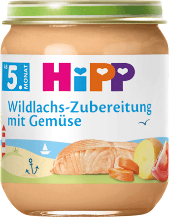 Menü Wildlachs-Zubereitung mit Gemüse ab dem 5.Monat, 125 g