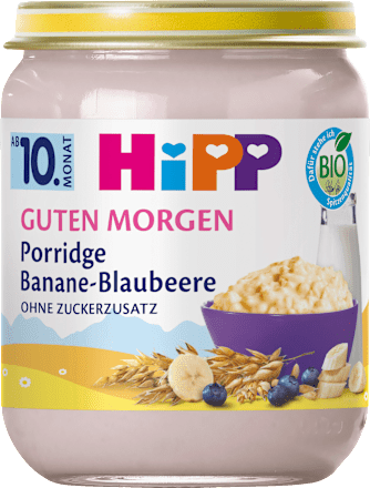 Porridge Frühstück Banane-Blaubeere Haferbrei ab dem 10. Monat, 160 g