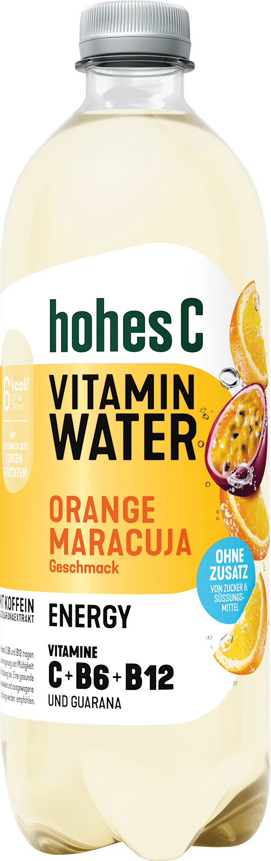hohes C boisson rafraîchissante, Vitamin Water Energy, Orange-Passion, 0,75 l USAGE UNIQUE
