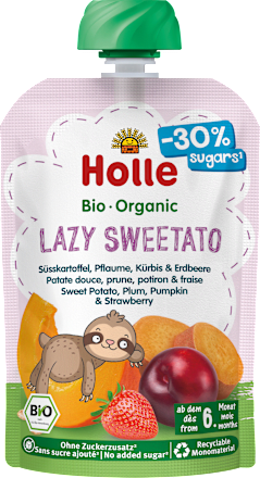 Quetschie Lazy Sweetato Süßkartoffel, Pflaume, Kürbis & Erdbeere, ab dem 6. Monat, 100 g