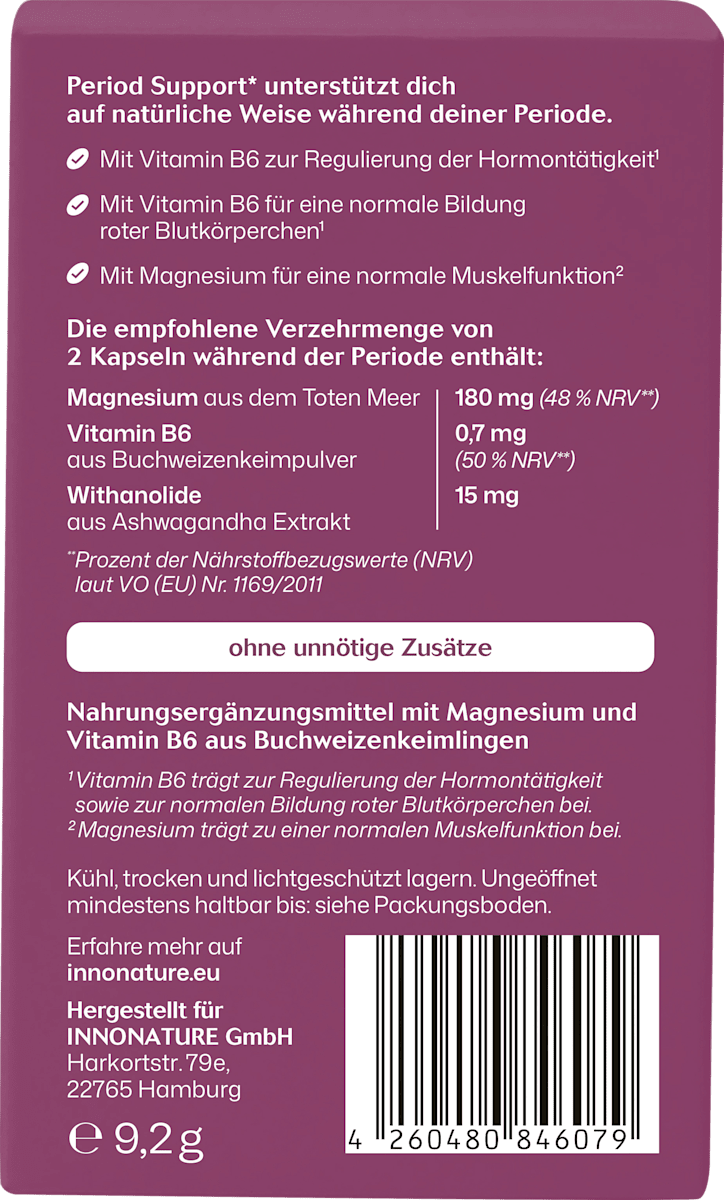 INNONATURE Period Support Kapseln 15 St, 9,2 g