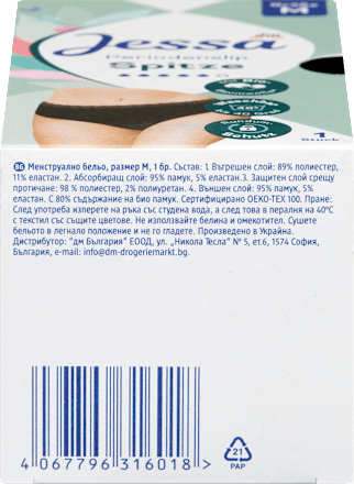 Periodenunterwäsche Slip Spitze schwarz Gr. M, 1 St