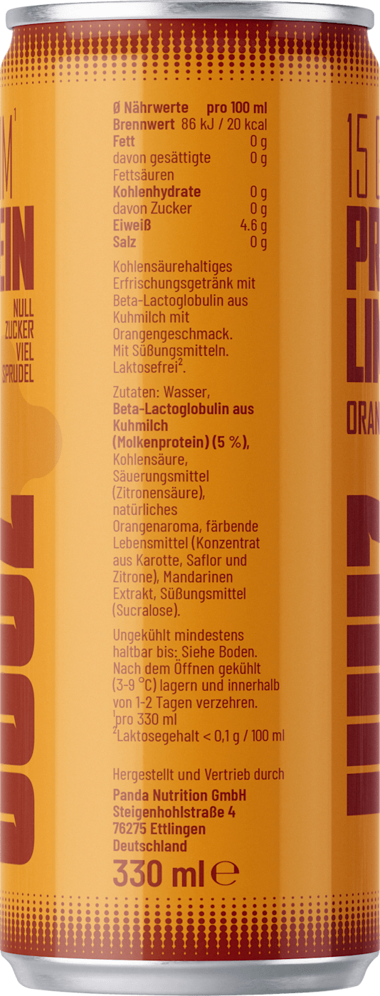 JUUZ Erfrischungsgetränk, Protein Limo Orange, 330 ml EINWEG